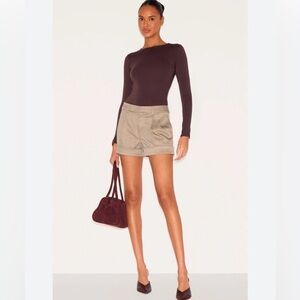 Pretty Little Thing Woven Fabric-Pleated-Cuffed-Belted-Size 2-Side Zip NWOT